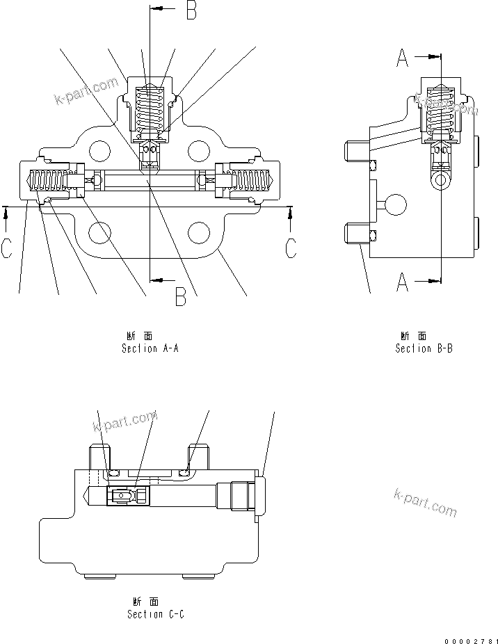 Komatsu parts book diagram for WA320-5 S/N 60001-UP: MOTOR (7/7) (WITHOUT ORIFICE)(#60001-62020)