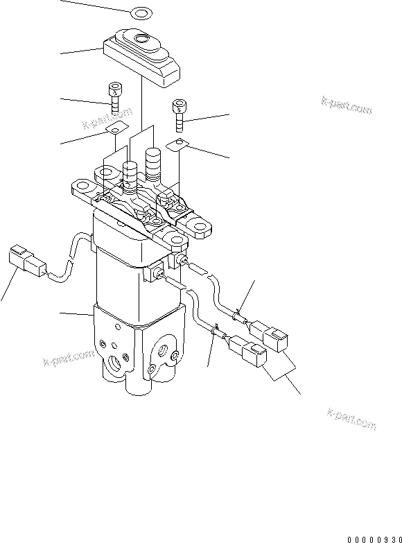 Komatsu parts book diagram for WA320-5 S/N 60001-UP: PPC VALVE (FOR 2-LEVER)
