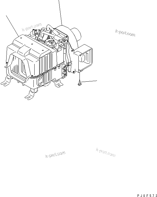 Komatsu parts book diagram for WA320-5 S/N 60001-UP: AIR CONDITIONER UNIT (INNER PARTS)