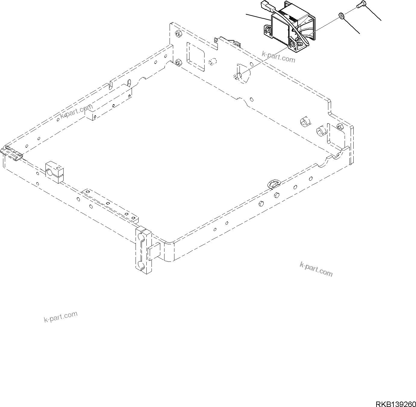 Komatsu parts book diagram for WB97S-8E0 S/N F45003 AND UP: BACKUP ALARM FOR PPC