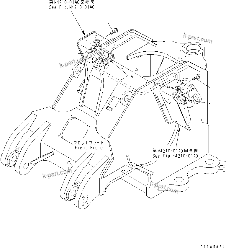 Komatsu parts book diagram for WD500-3 S/N 50001-UP: HORN(#50086-)