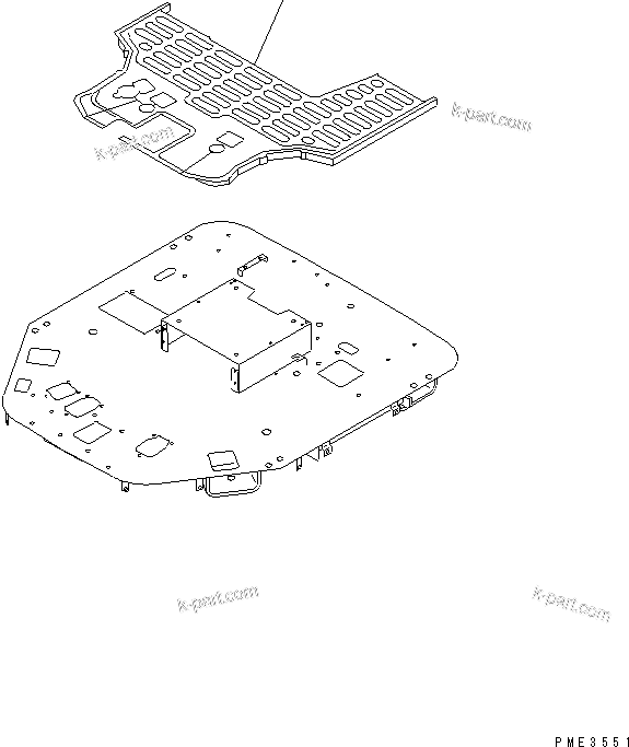 Komatsu parts book diagram for WD500-3 S/N 50001-UP: FLOOR MAT