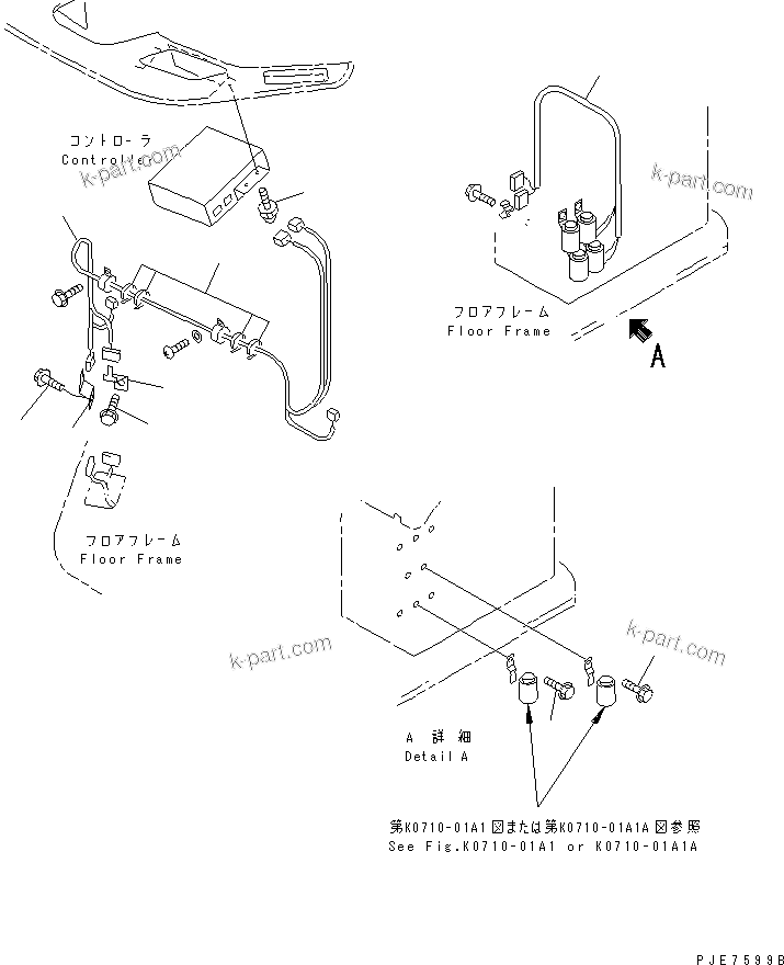 Komatsu parts book diagram for WD500-3 S/N 50001-UP: HEATER (ELECTRICAL SYSTEM)