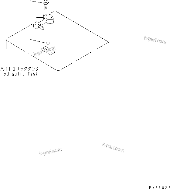 Komatsu parts book diagram for WD500-3 S/N 50001-UP: BRAKE CONTROL (DRAIN TUBE)