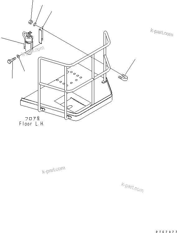 Komatsu parts book diagram for WD500-3 S/N 50001-UP: FIRE EXTINGUISHER (ENGLISH)