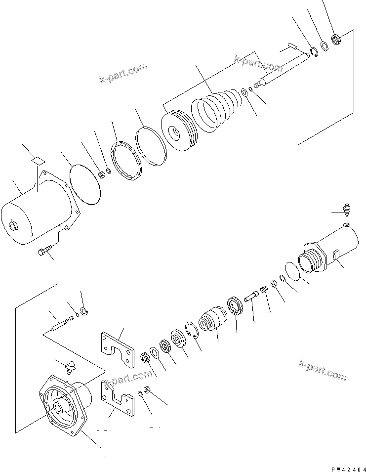 Komatsu parts book diagram for WD600-1 S/N 10001-UP: BRAKE CHAMBER