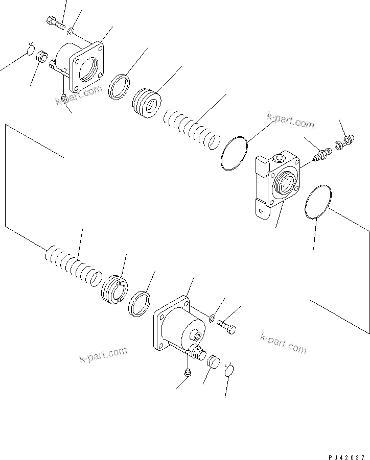 Komatsu parts book diagram for WD600-1 S/N 10001-UP: SLACK ADJUSTER