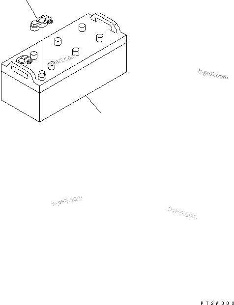Komatsu parts book diagram for WF450-3 S/N 54001-UP: BATTERY (LARGE CAPACITY)(#54101-)