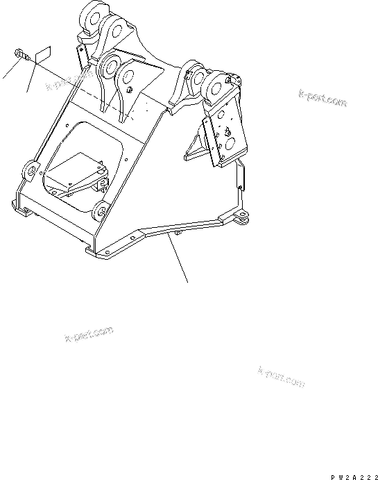 Komatsu parts book diagram for WF450-3 S/N 54001-UP: FRONT FRAME