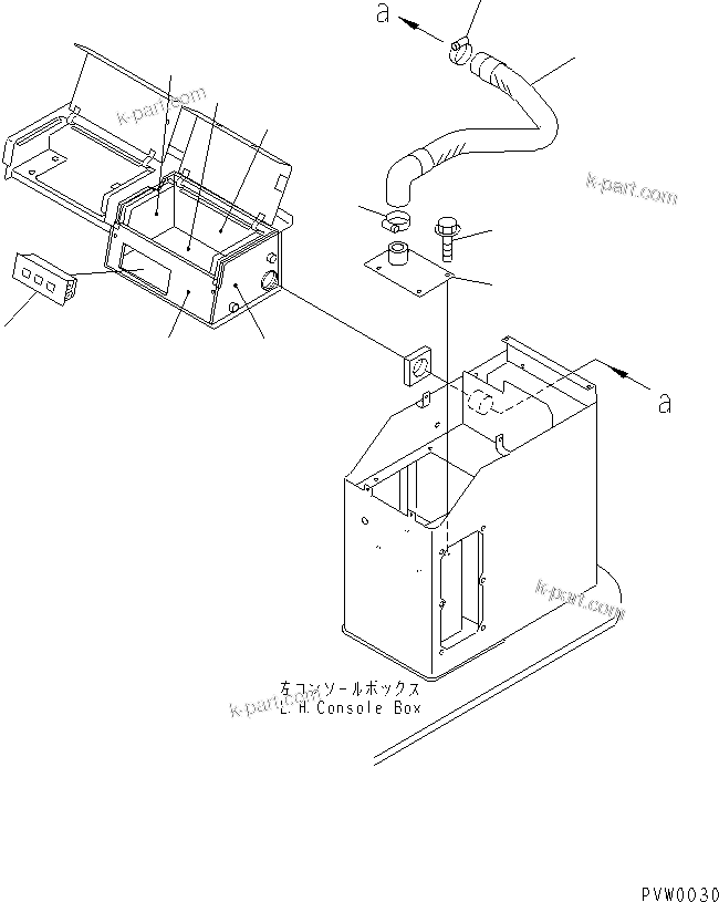 Komatsu parts book diagram for WF450-3 S/N 54001-UP: COOL AND HEATER BOX(#54001-54099)