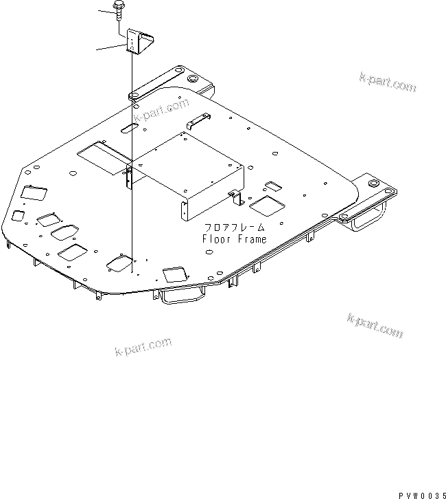 Komatsu parts book diagram for WF450-3 S/N 54001-UP: FLOOR (FOOT REST)