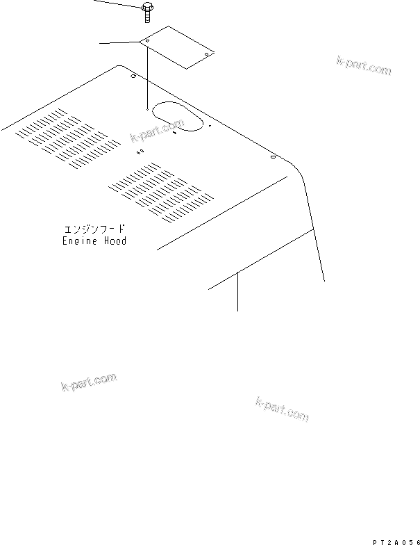 Komatsu parts book diagram for WF450-3 S/N 54001-UP: HOOD (UPPER COVER)(#54101-)
