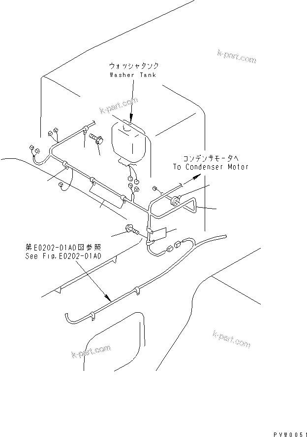 Komatsu parts book diagram for WF450-3 S/N 54001-UP: BULKHEAD (BULKHEAD HARNESS)