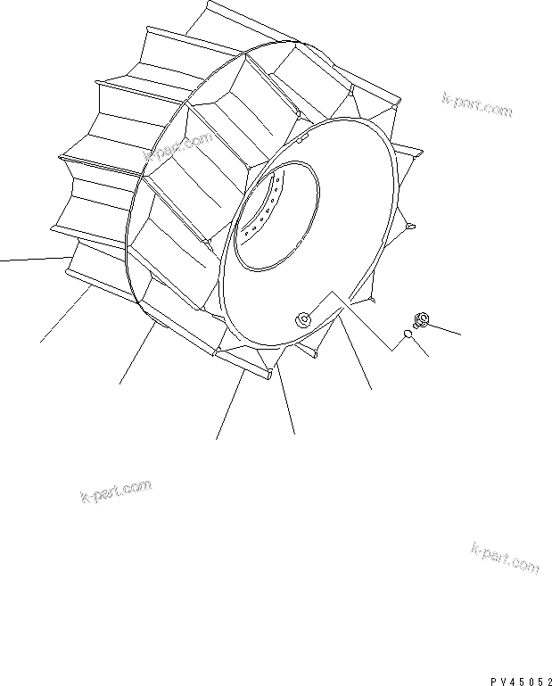 Komatsu parts book diagram for WF450T-1 S/N 10001-UP: WHEEL