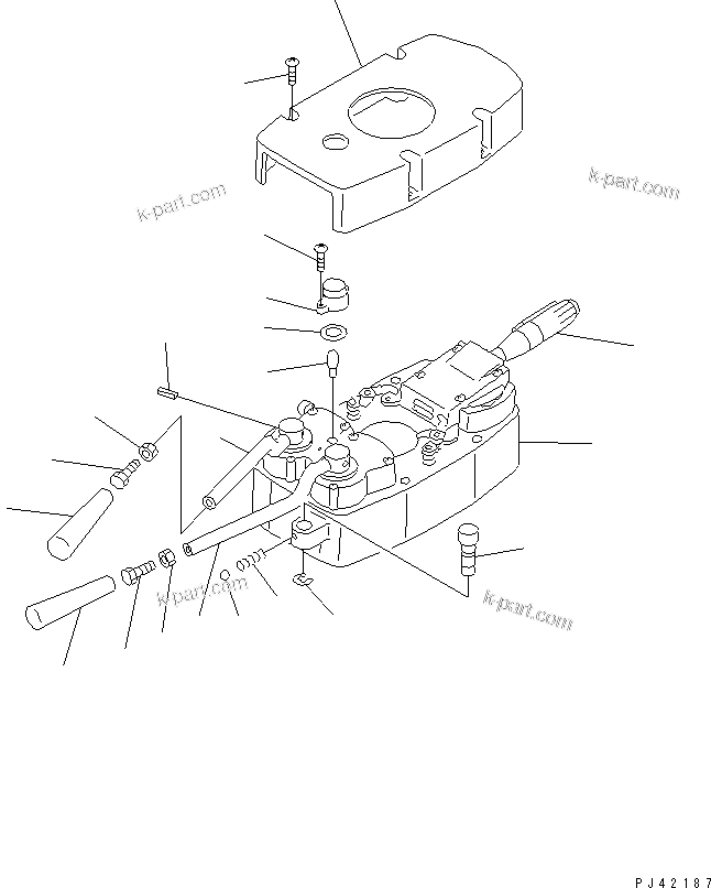 Komatsu parts book diagram for WF450T-1 S/N 10001-UP: TRANSMISSION CONTROL SWITCH