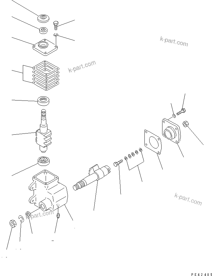 Komatsu parts book diagram for WF450T-1 S/N 10001-UP: STEERING GEAR