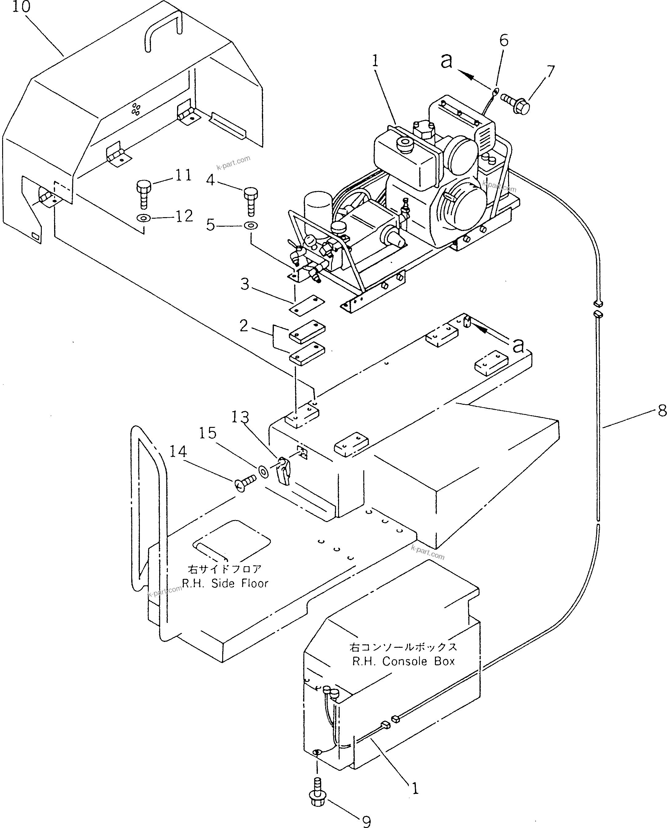 Komatsu parts book diagram for WF450T-1 S/N 10001-UP: ATOMIZER SYSTEM (1/4)