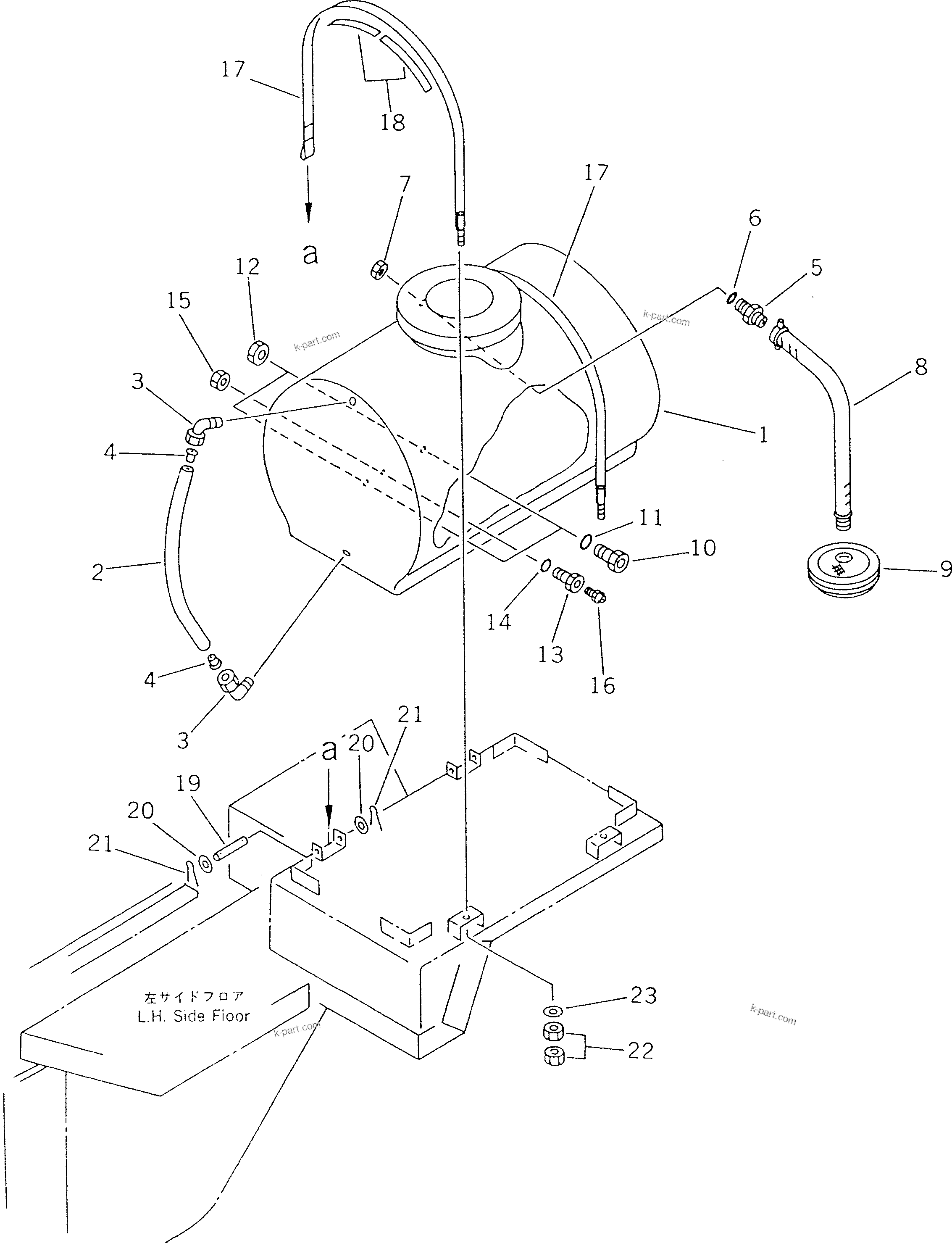 Komatsu parts book diagram for WF450T-1 S/N 10001-UP: ATOMIZER SYSTEM (2/4)
