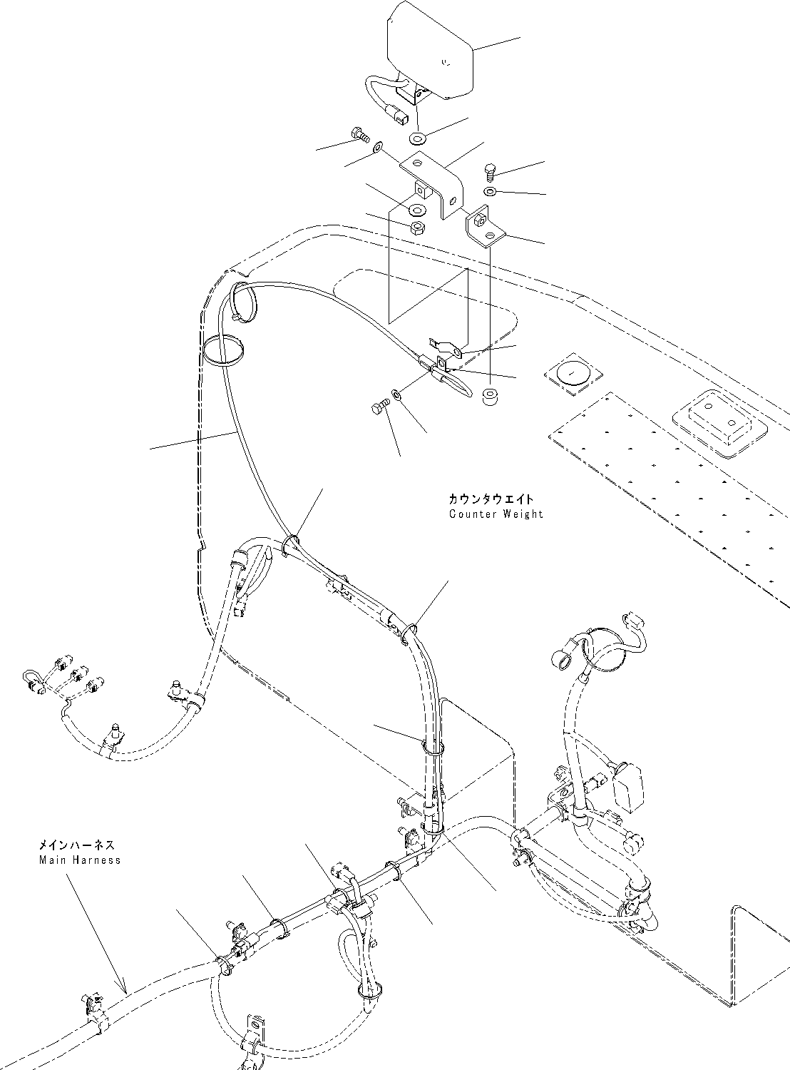 Excavators Komatsu / PC290-8K S/N 10001-UP ( Standard Machine )(0000002u) / Additional Working Lights, Mounted On Counterweight, Rear(#10001-)(34 : X21-1181850-01)