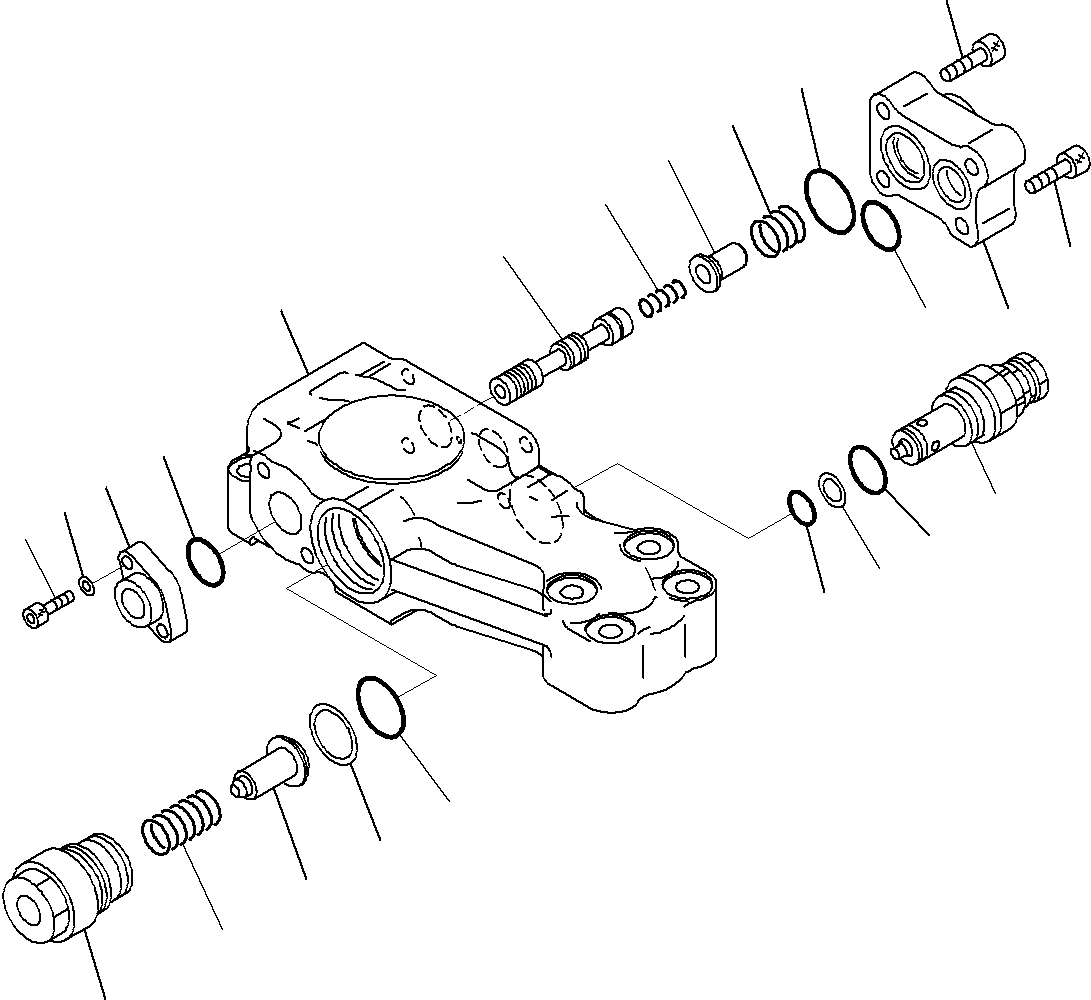 Komatsu parts book diagram for PC290-8K S/N 10001-UP ( Standard Machine ): BOOM HOLDING VALVE CIRCUIT (2/3)(#10001-)