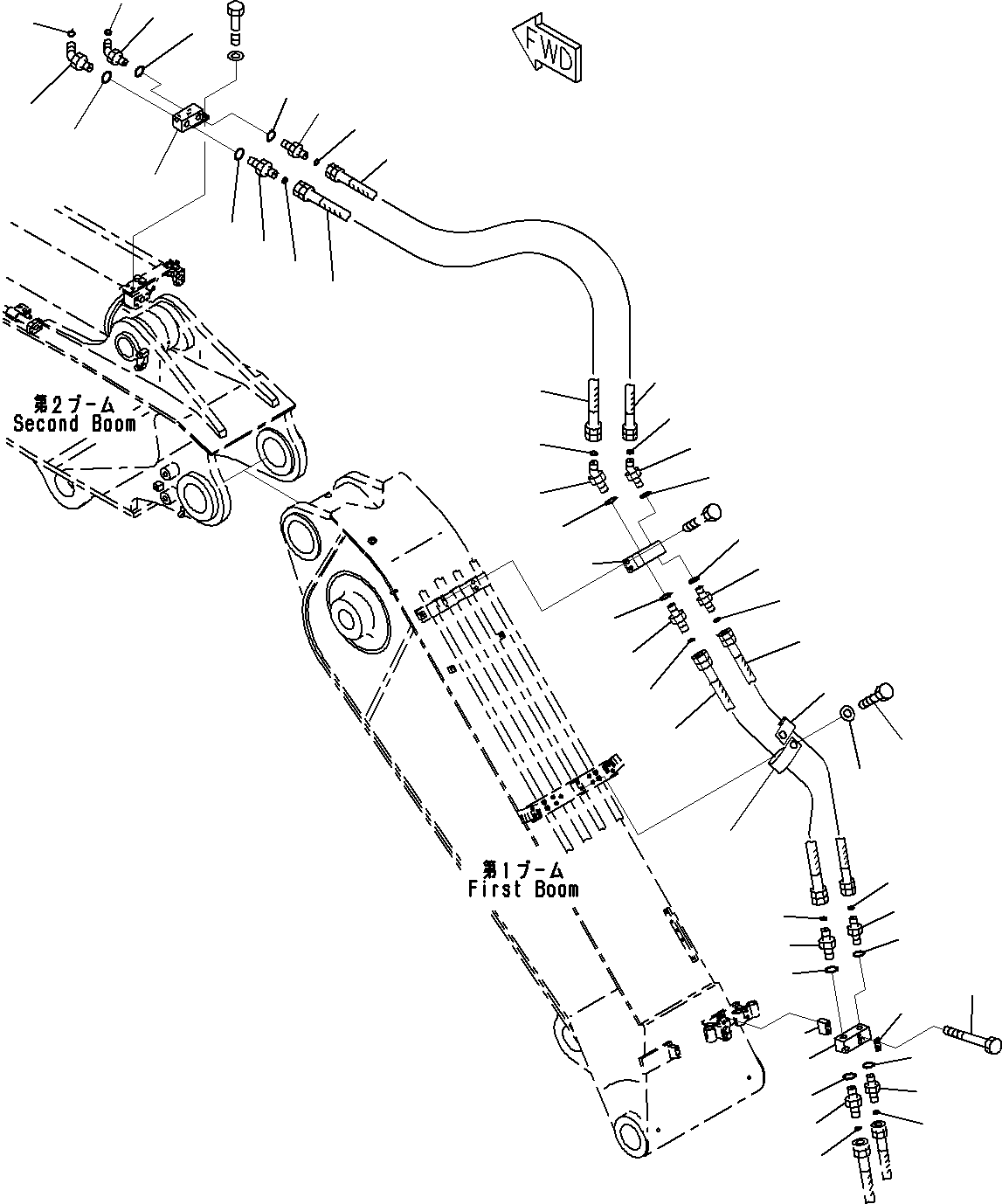 Komatsu parts book diagram for PC290-8K S/N 10001-UP ( Standard Machine ): BOOM AND ARM HOLDING VALVE CIRCUIT (6/6)(#10001-)