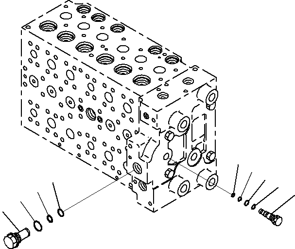 Komatsu parts book diagram for PC290-8K S/N 10001-UP ( Standard Machine ): MAIN CONTROL VALVE, FOR MACHINE WITH 2-ADDITIONAL ACTUATOR CIRCUIT (11/24)(#10001-)