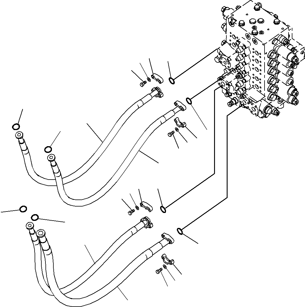 Komatsu parts book diagram for PC290-8K S/N 10001-UP ( Standard Machine ): ARM AND BUCKET CIRCUIT(#10001-)