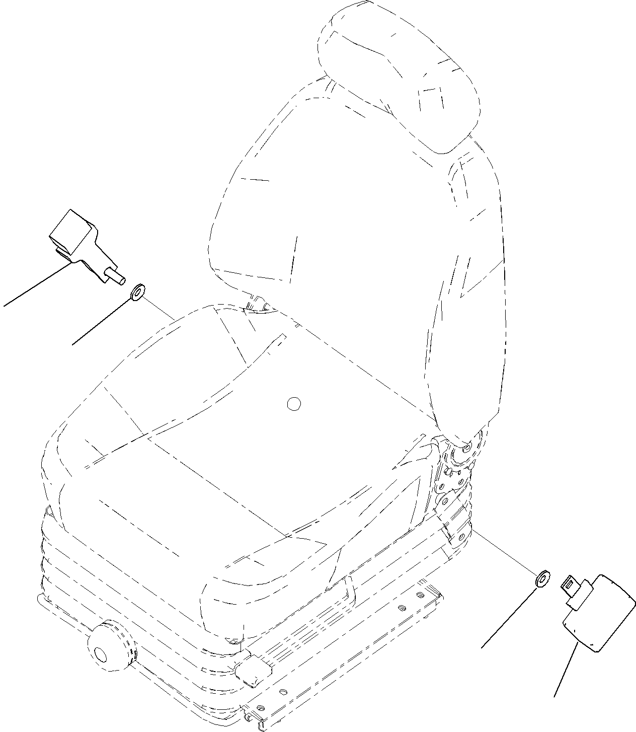 Komatsu parts book diagram for PC290-8K S/N 10001-UP ( Standard Machine ): SEAT BELT(#10001-)