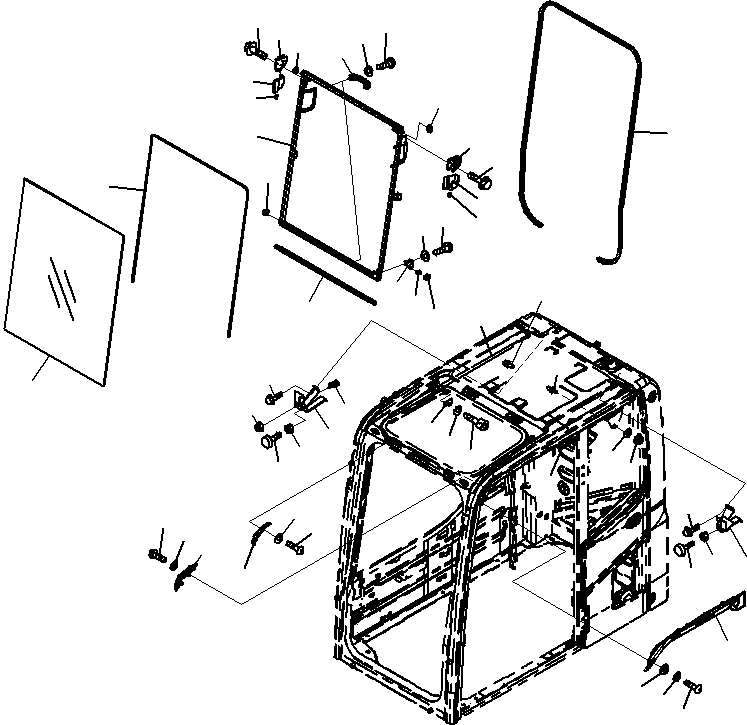 Excavators Komatsu / PC290-8K S/N 10001-UP ( Standard Machine )(0000002u) / Cab (2/52)(#10001-)(190 : X21-1175150-02)