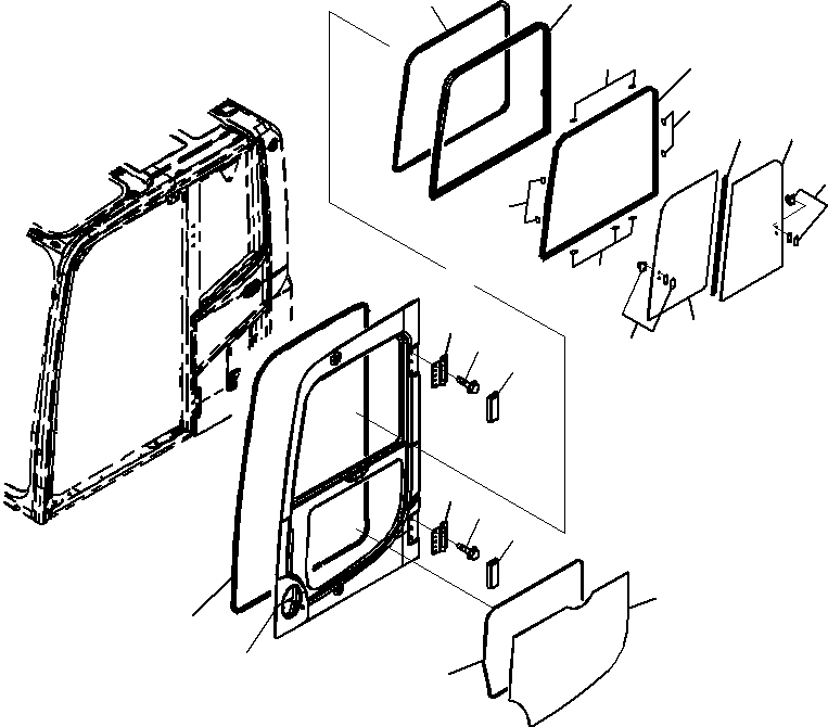 Excavators Komatsu / PC290-8K S/N 10001-UP ( Standard Machine )(0000002u) / Cab (5/52)(#10001-)(193 : X21-1175150-05)
