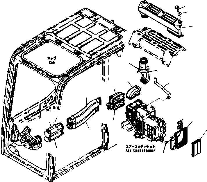 Excavators Komatsu / PC290-8K S/N 10001-UP ( Standard Machine )(0000002u) / Cab (17/52)(#10001-)(205 : X21-1175150-17)