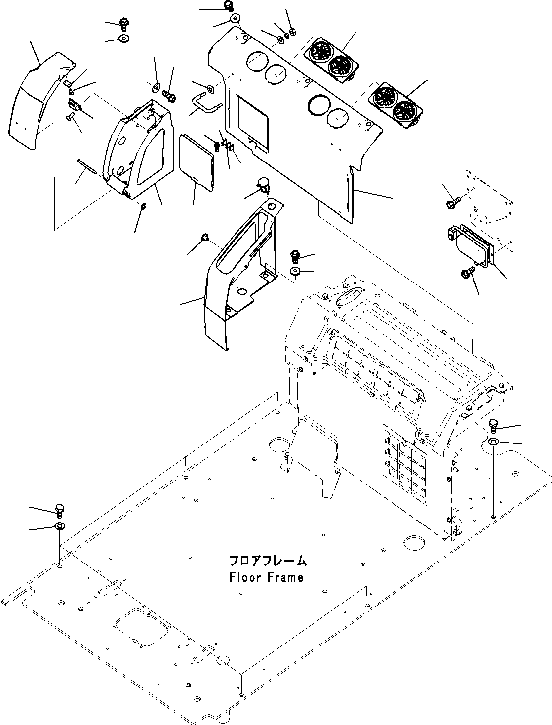 Excavators Komatsu / PC290-8K S/N 10001-UP ( Standard Machine )(0000002u) / Cab (22/52)(#10001-)(210 : X21-1175150-22)