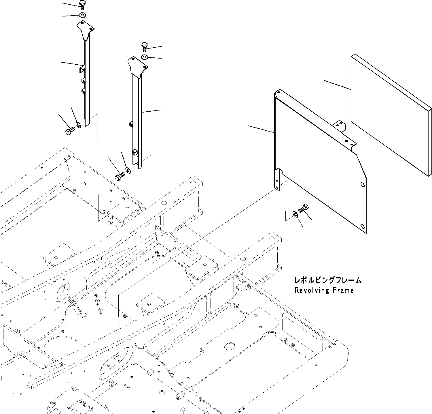 Excavators Komatsu / PC290-8K S/N 10001-UP ( Standard Machine )(0000002u) / Machine Cab Frame(#10001-)(243 : X21-1148490-01)