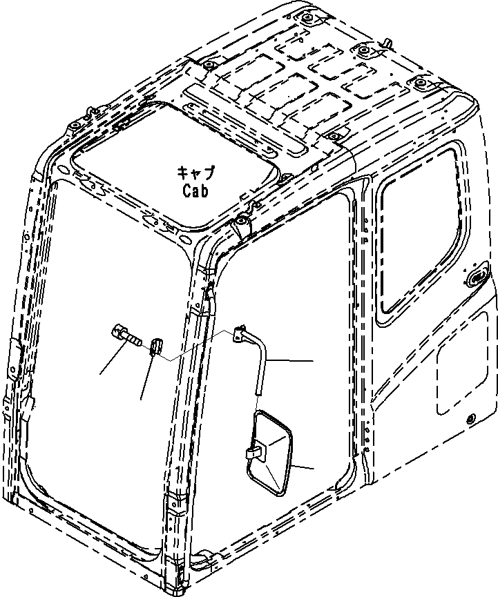 Excavators Komatsu / PC290-8K S/N 10001-UP ( Standard Machine )(0000002u) / Rearview Mirror, LHS(#10001-)(258 : X21-116736A-01)