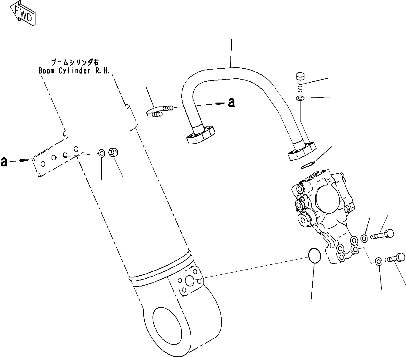 Komatsu parts book diagram for PC290-8K S/N 10001-UP ( Standard Machine ): BOOM CYLINDER (6/6)(#20001-)