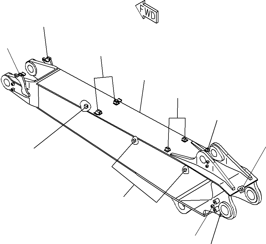 Komatsu parts book diagram for PC290-8K S/N 10001-UP ( Standard Machine ): BOOM (6/11)(#10001-)