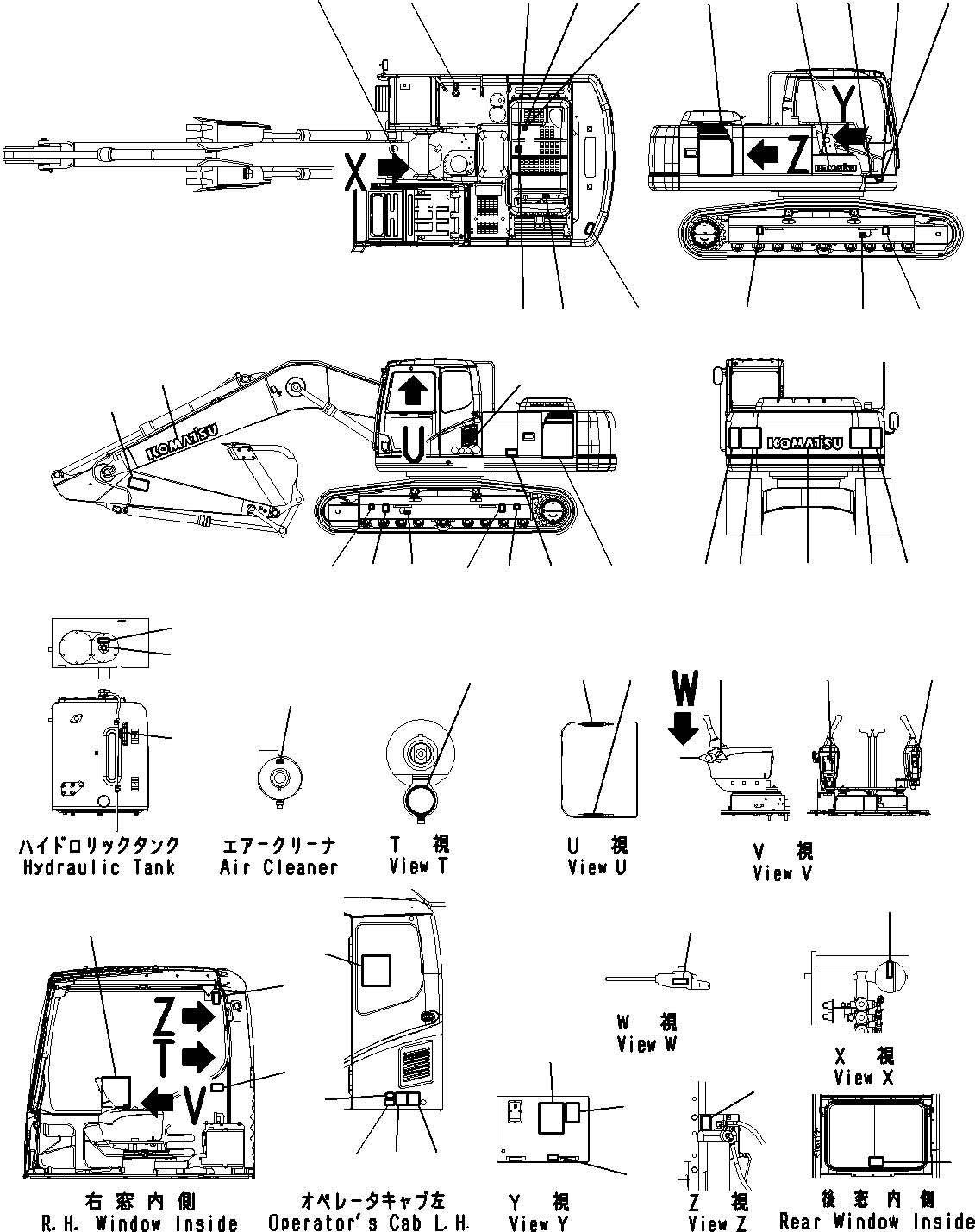 Excavators Komatsu / PC290-8K S/N 10001-UP ( Standard Machine )(0000002u) / Marks And Name Plates(#10001-)(379 : X95-0215810-01)