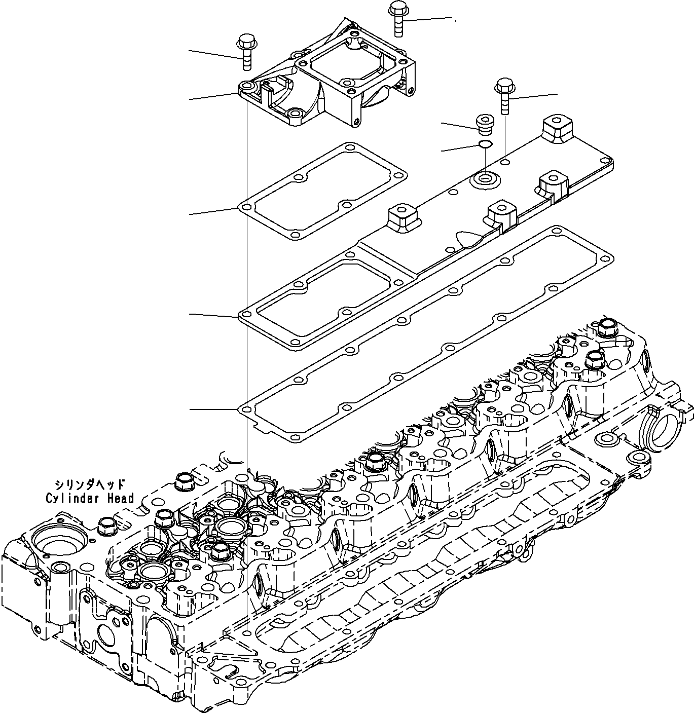 Komatsu parts book diagram for SAA6D107E-1E S/N 21711506-UP (For PC290LC/NLC-8): AIR INTAKE PORT COVER