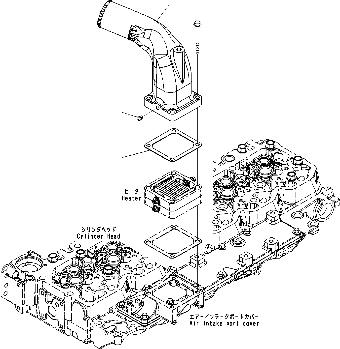 Komatsu parts book diagram for SAA6D107E-1E S/N 21711506-UP (For PC290LC/NLC-8): AIR INTAKE CONNECTOR