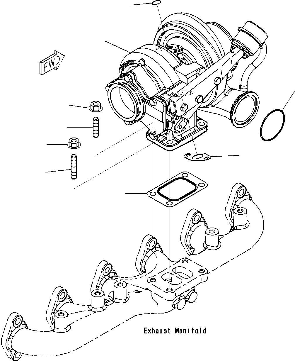 Komatsu parts book diagram for SAA6D107E-1E S/N 21711506-UP (For PC290LC/NLC-8): TURBOCHARGER