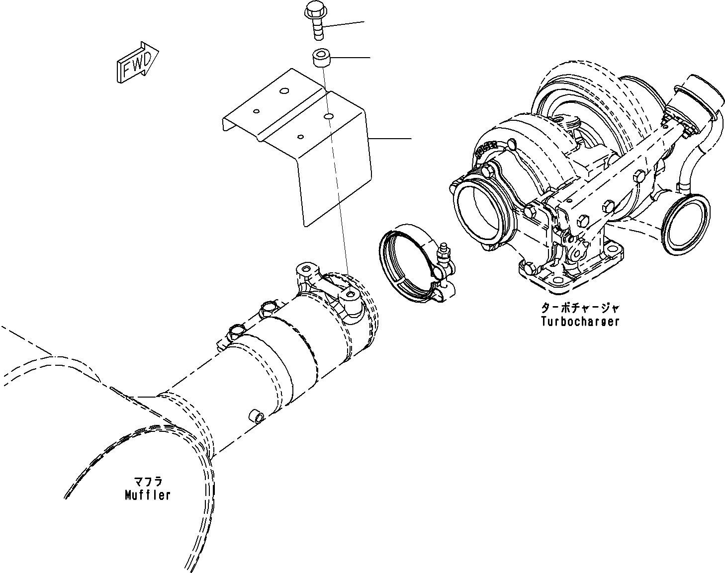 Komatsu parts book diagram for SAA6D107E-1E S/N 21711506-UP (For PC290LC/NLC-8): HEAT SHIELD