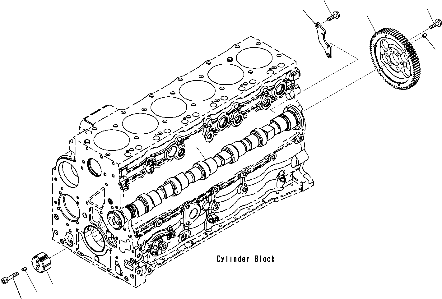 Komatsu parts book diagram for SAA6D107E-1E S/N 21711506-UP (For PC290LC/NLC-8): CAMSHAFT
