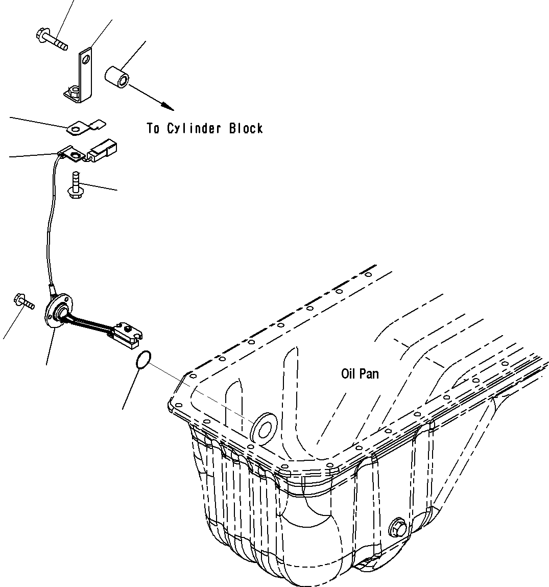 Komatsu parts book diagram for SAA6D107E-1E S/N 21711506-UP (For PC290LC/NLC-8): ENGINE OIL LEVEL SENSOR
