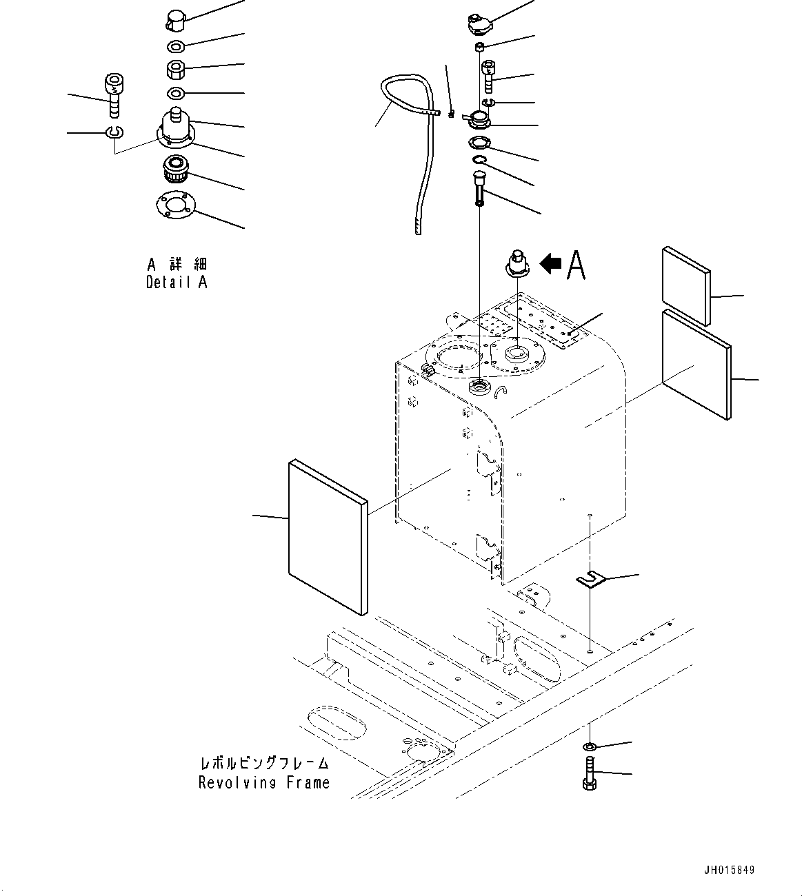 Excavators Komatsu / PC350LC-8 S/N 60022-UP(0000107c) / Hydraulic Tank,  (#60001-64117)(H004004 : H0110-012002)