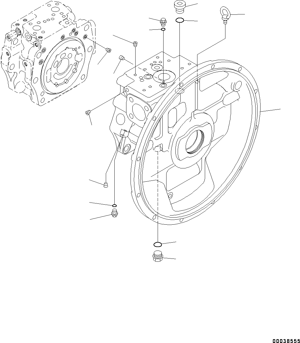 Excavators Komatsu / PC350LC-8 S/N 60022-UP(0000107c) / Piston Pump, Inner Parts (1/11) (#60001-62676)(H012001 : H0210-002001)