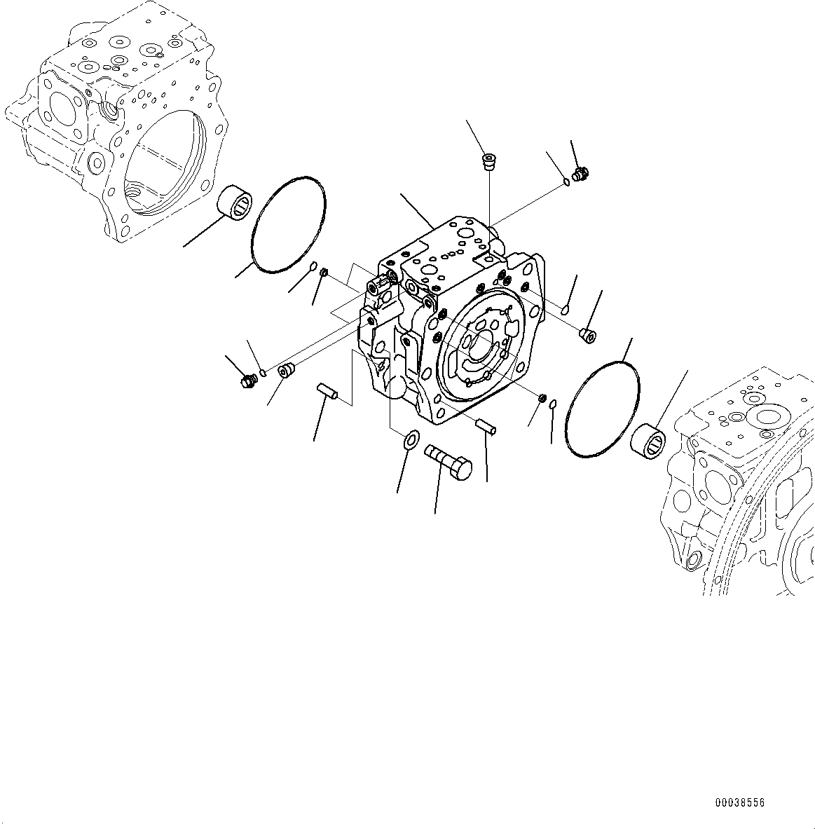 Excavators Komatsu / PC350LC-8 S/N 60022-UP(0000107c) / Piston Pump, Inner Parts (2/12) (#62677-64069)(H013002 : H0210-004002)