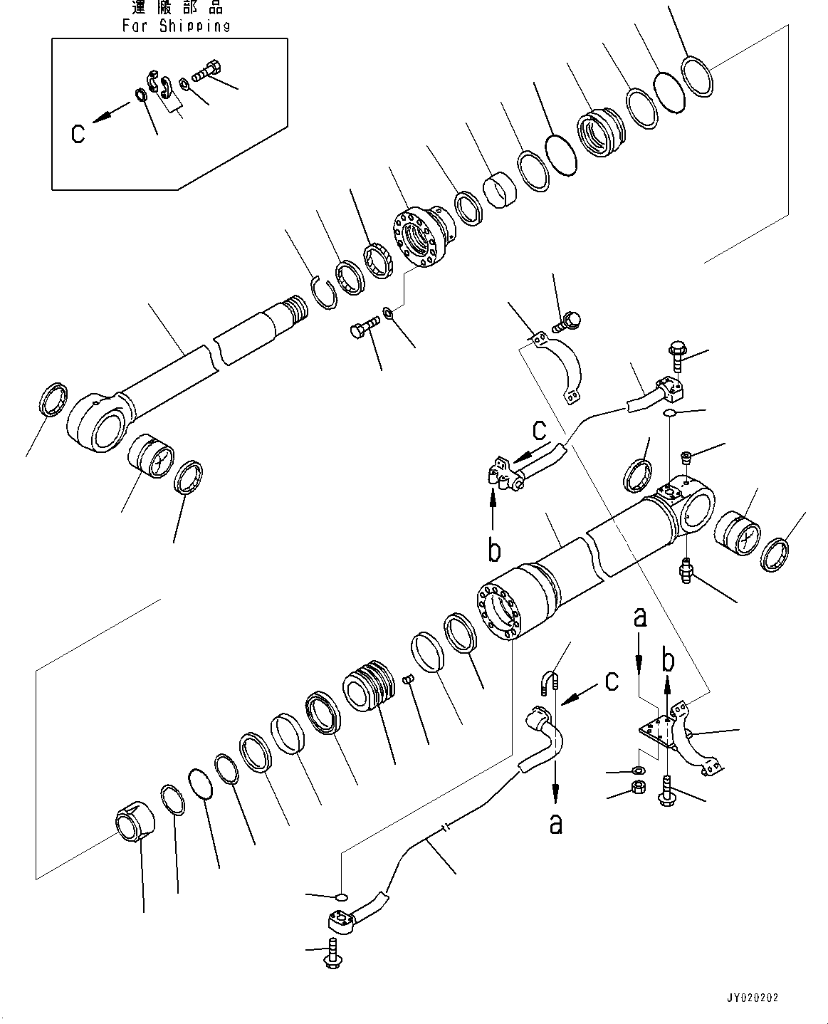 Excavators Komatsu / PC350LC-8 S/N 60022-UP(0000107c) / Boom Cylinder, R.H. (#60001-60138)(T007003 : T1120-001002)