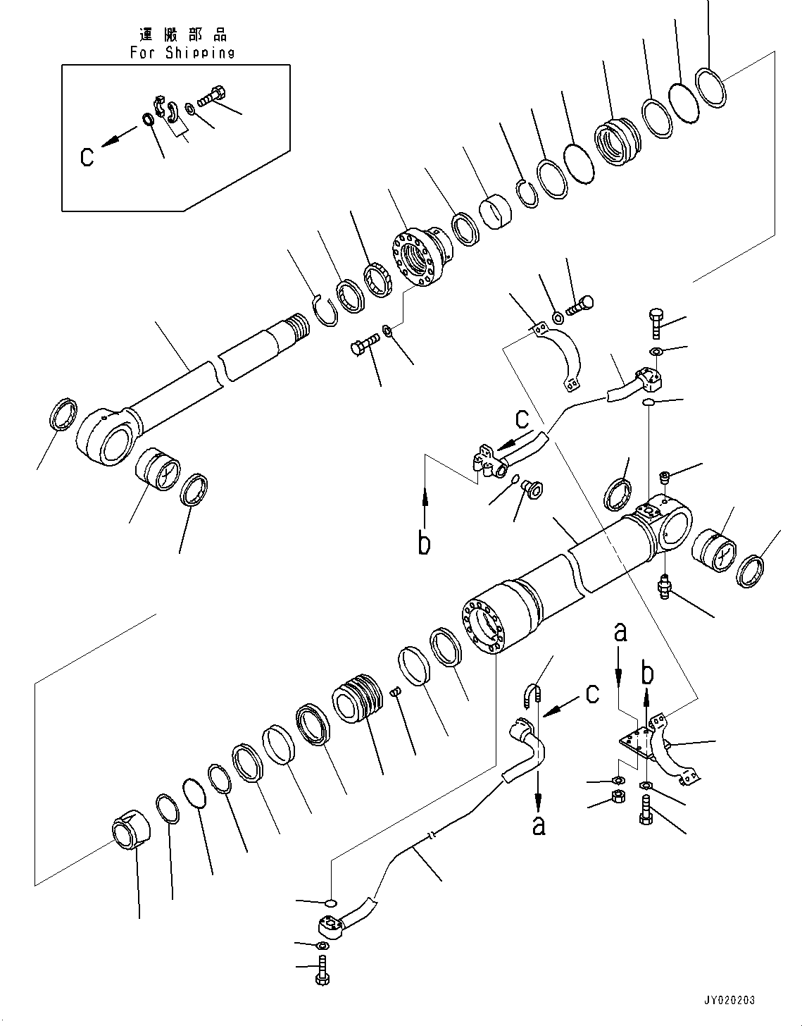 Excavators Komatsu / PC350LC-8 S/N 60022-UP(0000107c) / Boom Cylinder, R.H. (#60139-)(T009004 : T1120-003002A)