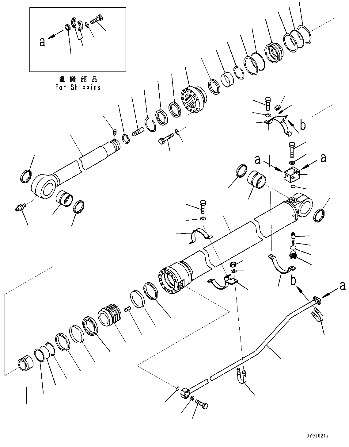 Excavators Komatsu / PC350LC-8 S/N 60022-UP(0000107c) / Arm Cylinder,  (#60139-64015)(T010002 : T1140-001001A)