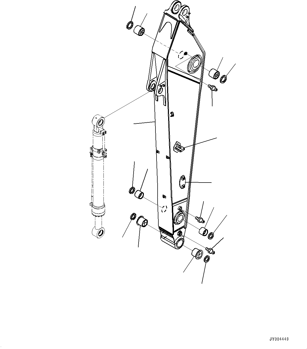 Excavators Komatsu / PC350LC-8 S/N 60022-UP(0000107c) / Arm, Arm and Bushing (#60001-)(T025001 : T1200-012001)